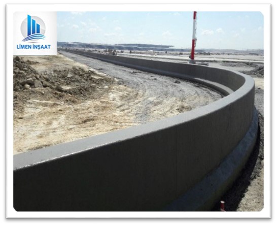 ISTANBUL NEW AIRPORT NEW JERSEY CONCRETE BORDER CONSTRUCTION