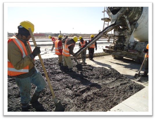 APRON CONCRETE PAVEMENT AND MILITARY HELICOPTER MAINTENANCE HANGAR